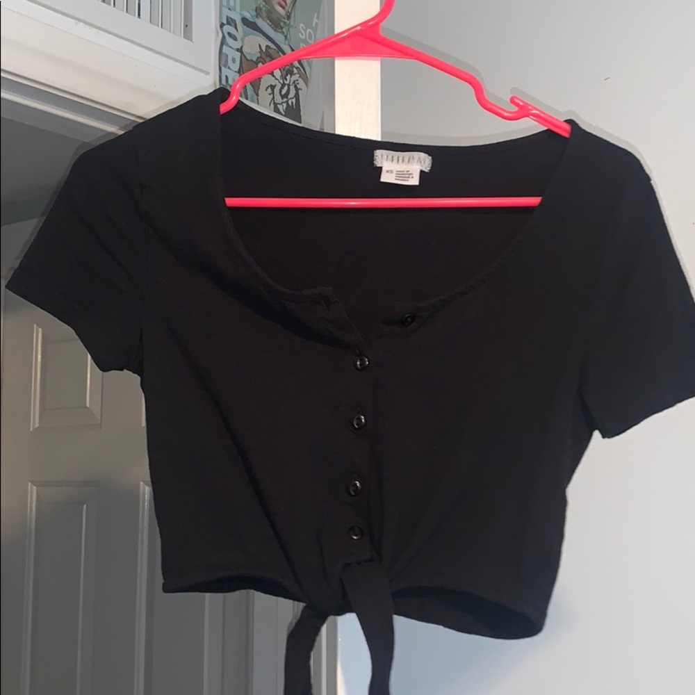 black tie crop top